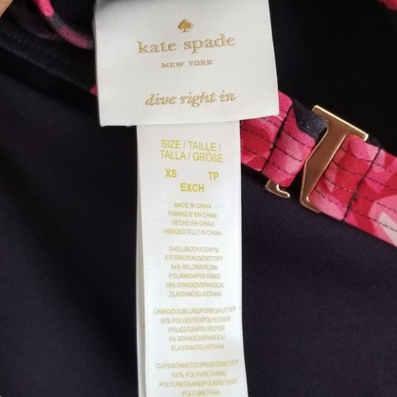 Kate Spade Floral Twist Bandeau Swimsuit XS - Picture 7 of 8